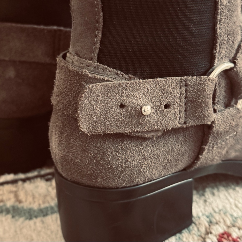 Bandolino Bonica Knee High Equestrian Suede Harness Boots - Picture 11 of 16